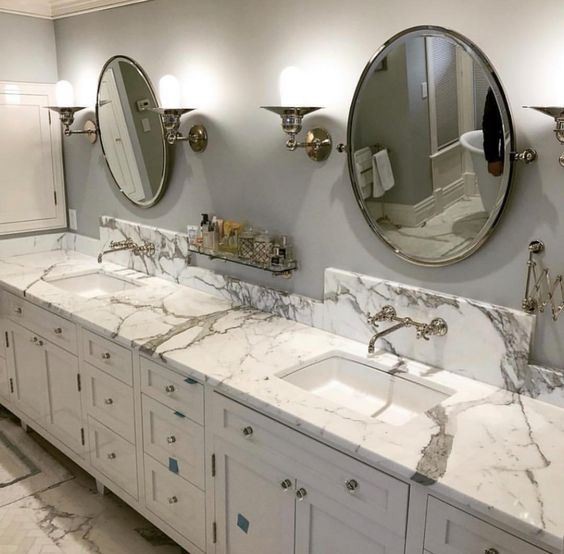 Calacatta Marble Double Sink Vanity Tops Calacatta Marble Double Sink Vanity Tops