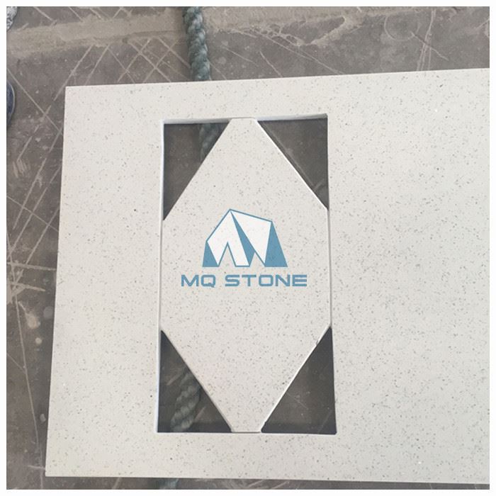 Crystal White Quartz Kitchen Countertops