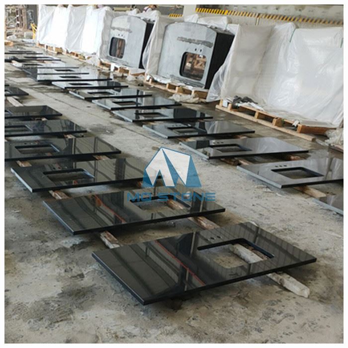 Solid Black Granite Kitchen Countertops