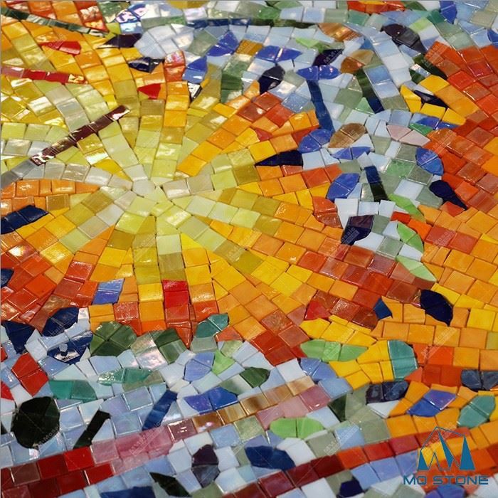 Handmade glass mosaic tile