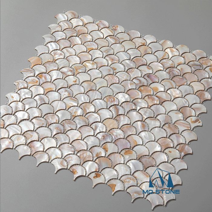 Mother of pearl shell mosaic