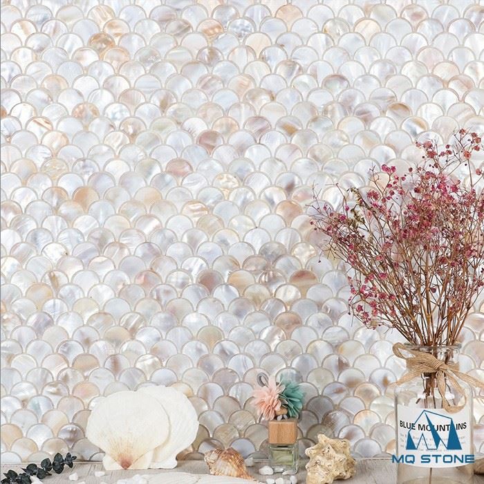 Mother pearl mosaic bathroom wall tile
