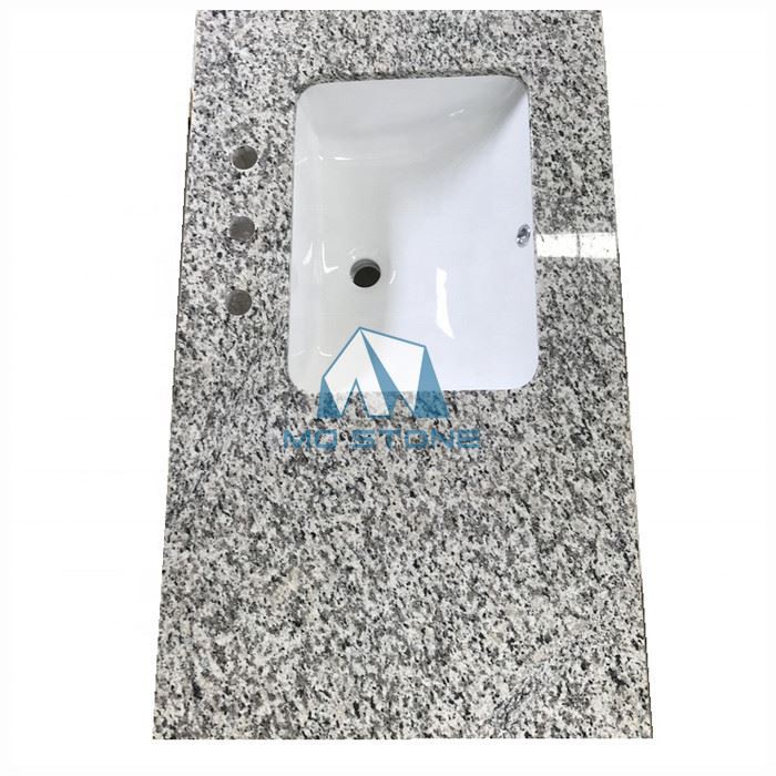 Grey Granite Bathroom Vanity Tops with Ceramic Sink