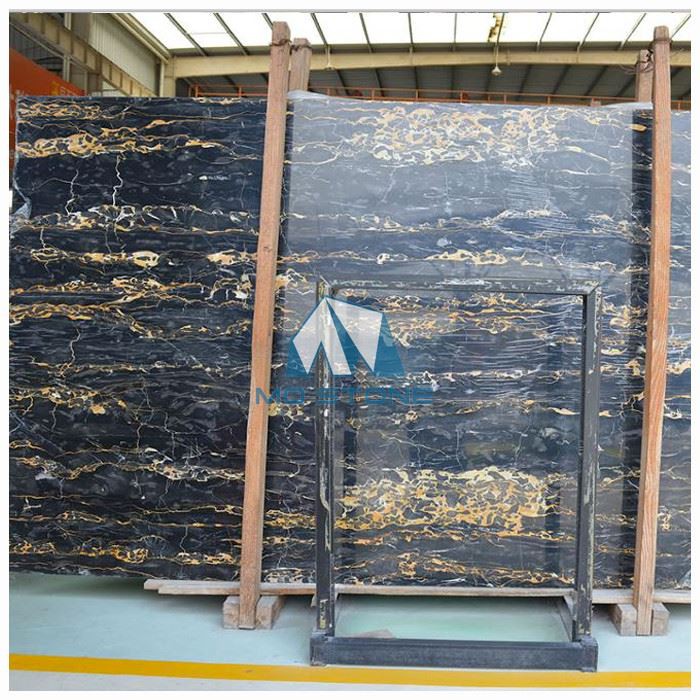 Golden Portoro Italian Marble Slab