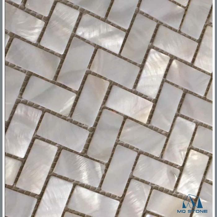 white pearl mosaic tile