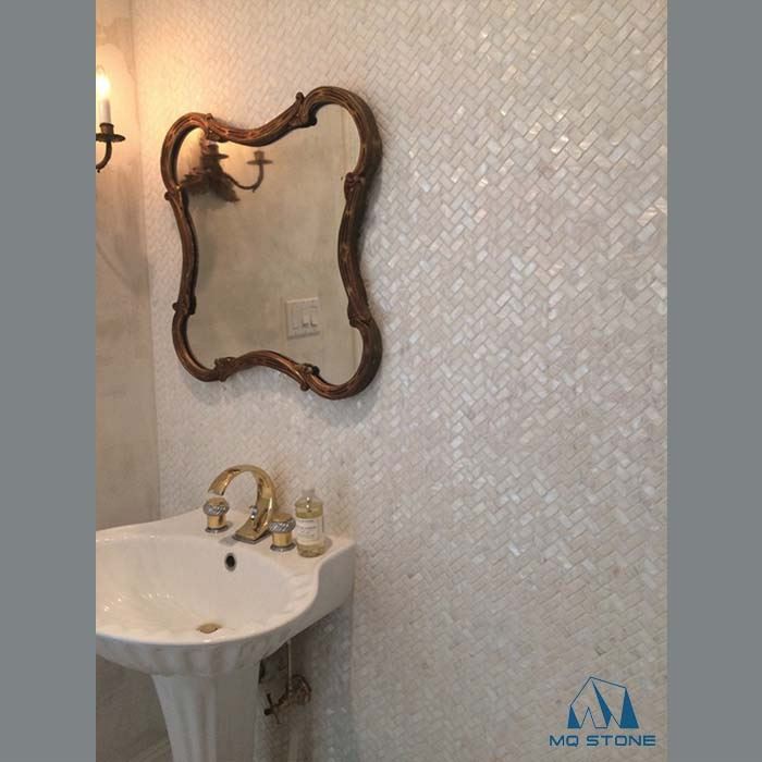 mother of pearl mosaic bathroom tiles
