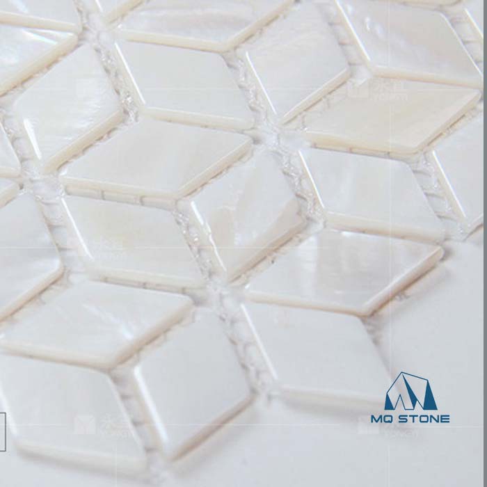 Mother of seashell diamond mosaic tile