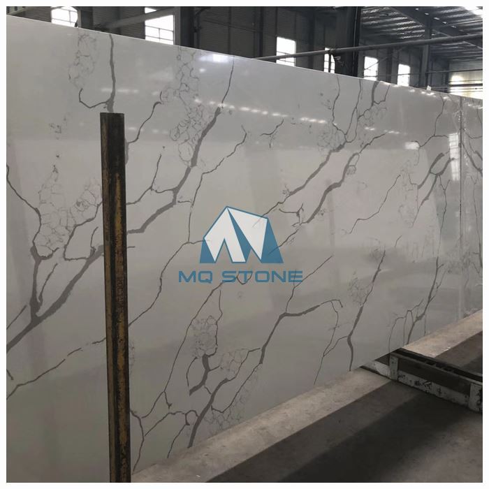 White Calacatta Laza Quartz Slab