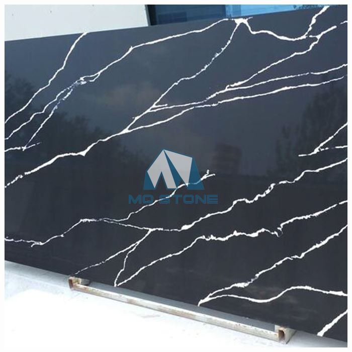Calacatta Black Quartz Stone Slabs