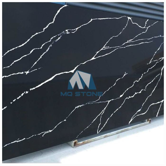 Black Quartz with White Vein Stone