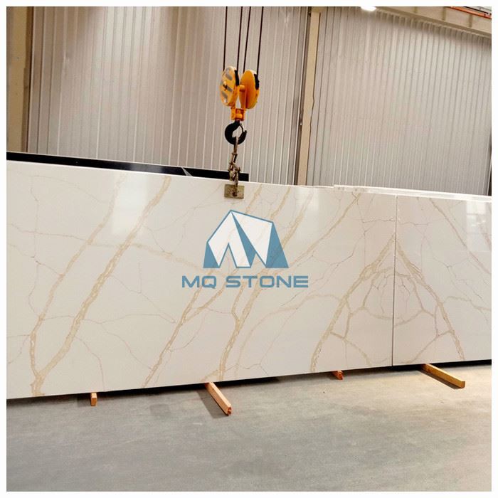 White Calacatta Gold Quartz Slabs