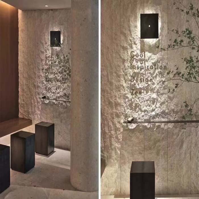 Natural split crema marble wall tile