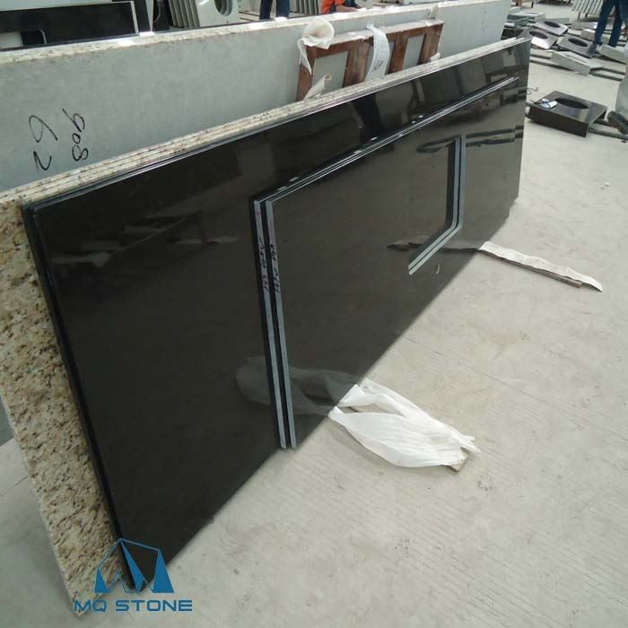 solid black granite countertops