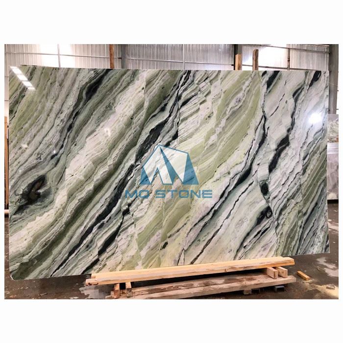 Shangari-La Jade Green Marble Slabs For Vanity Tops