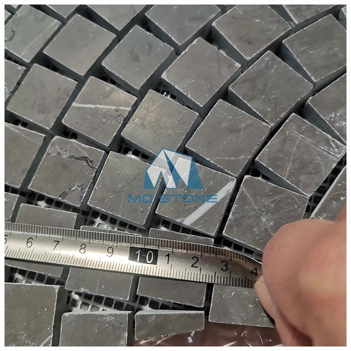 Pietra Grey Marble Fish Scale Patter Tiles