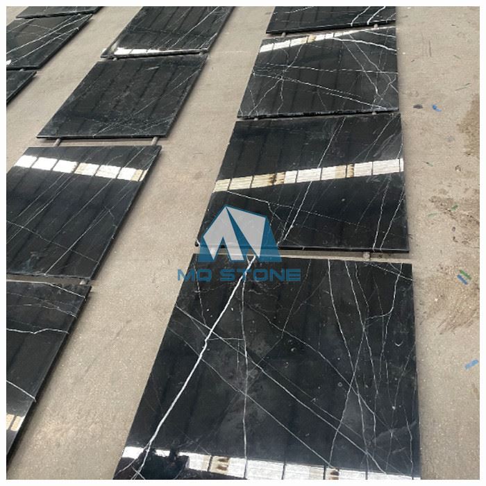 Black Marble Bathroom Flooring Tiles