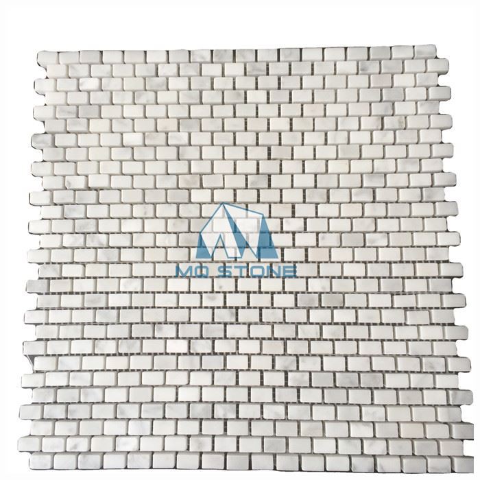Carrara Mini Brick Mosaic