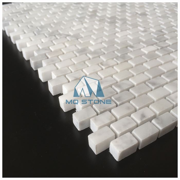 Carrara Marble Mini Brick Mosaic