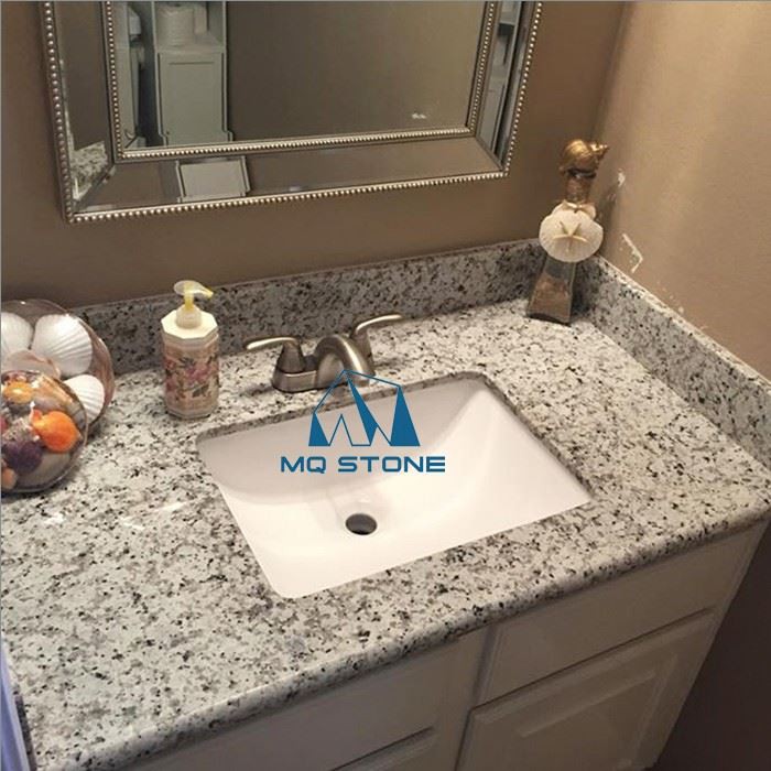 Big flower white granite bathroom tops Big flower white granite bathroom tops
