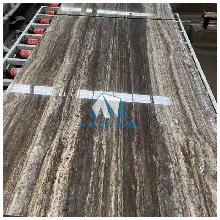 Polished Silver Travertine Stone