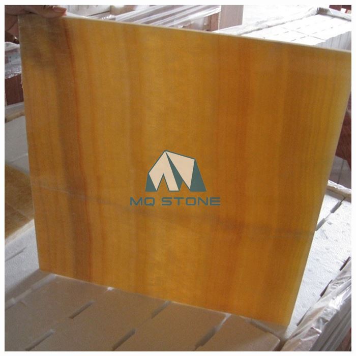 Backlit Honey Onyx Marble Tile