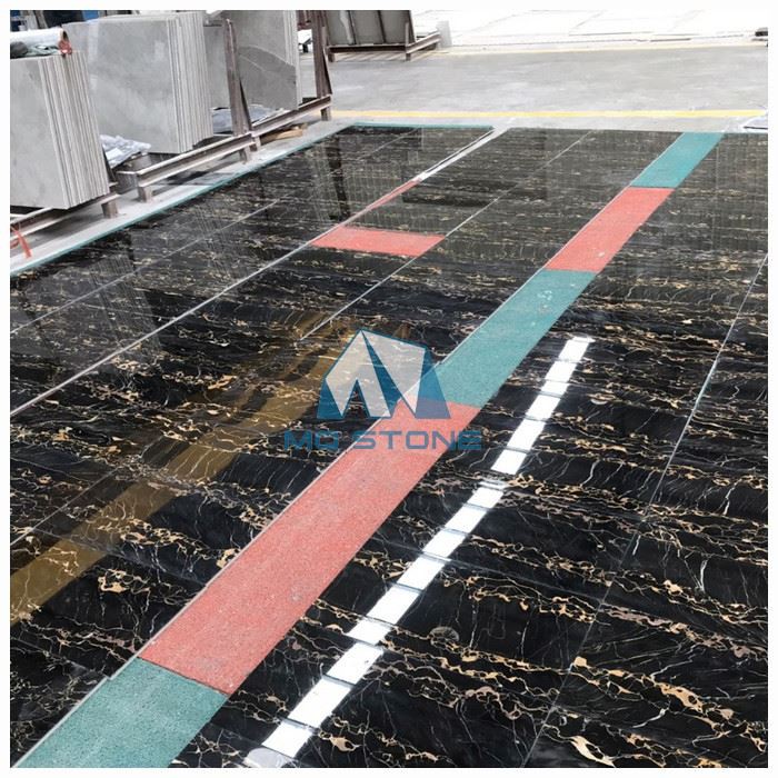 Black Portoro Marble Tiles