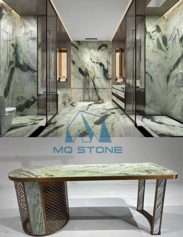 Shangri-La green marble table Shangri-La green marble table