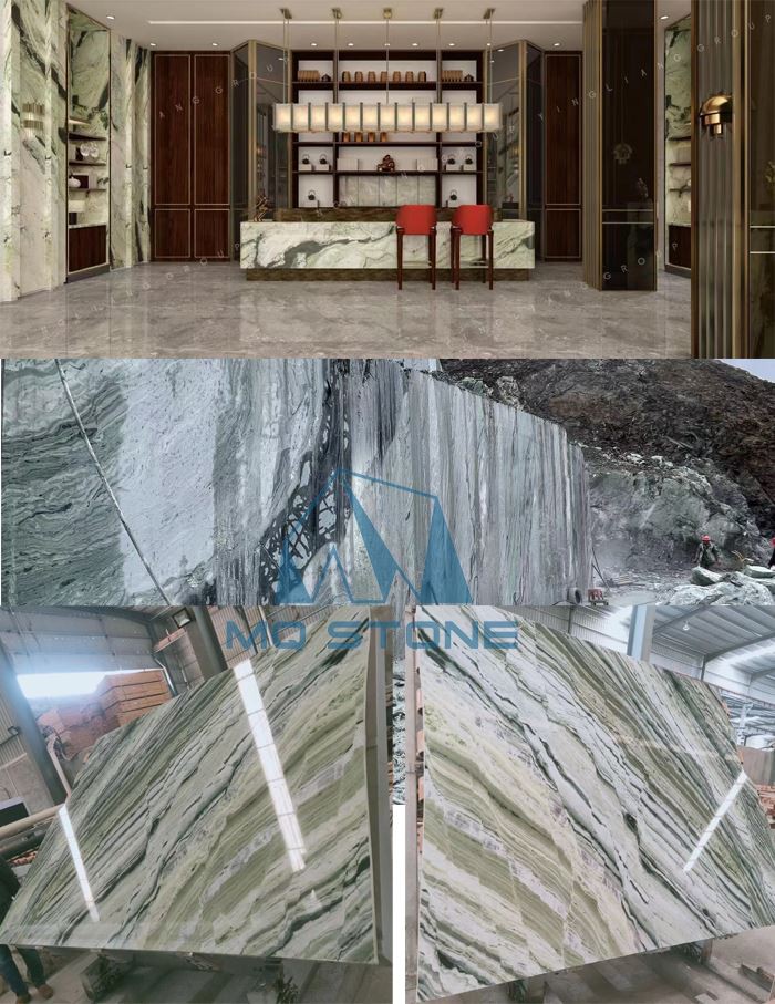 Shangri-La green marble block Shangri-La green marble block