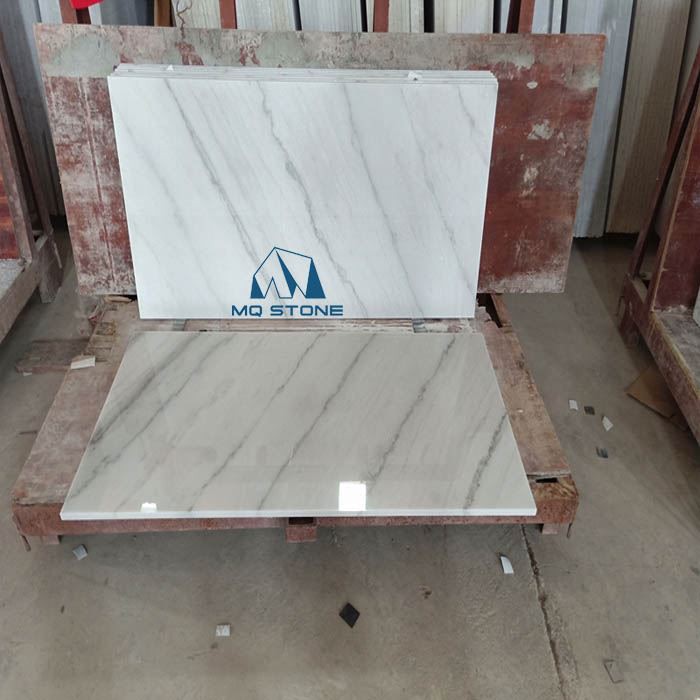 Polished Guangxi white marble wall tile Polished Guangxi white marble wall tile