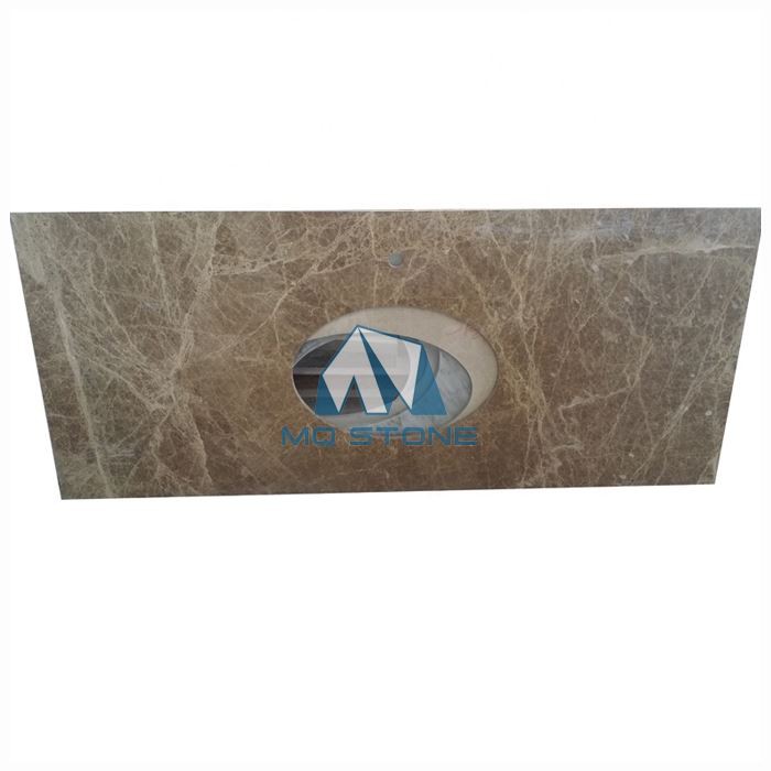 Light Emperador Marble Bathroom Vanity Tops