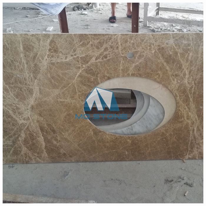 Light Emperador Marble Vanity Tops
