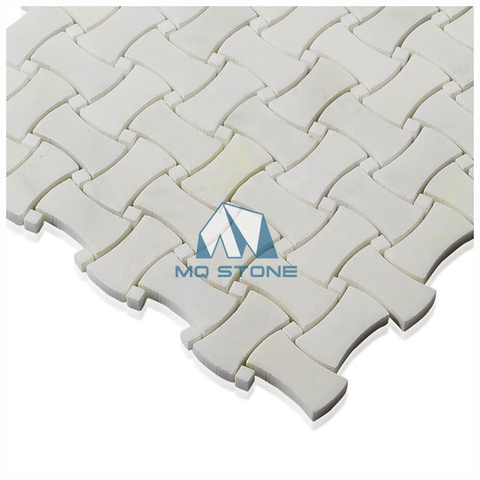 Polished White Marble Mosaic Tile
