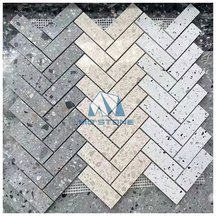 Terrazzo Herringbone Mosaic Wall Tiles Terrazzo Herringbone Mosaic Wall Tiles