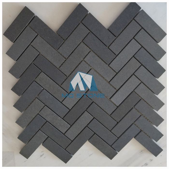 Basalt Herringbone Mosaic Floor Tile Basalt Herringbone Mosaic Floor Tile