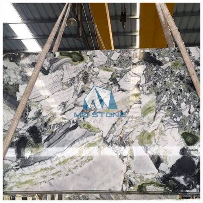 White Beauty Green Marble Slabs