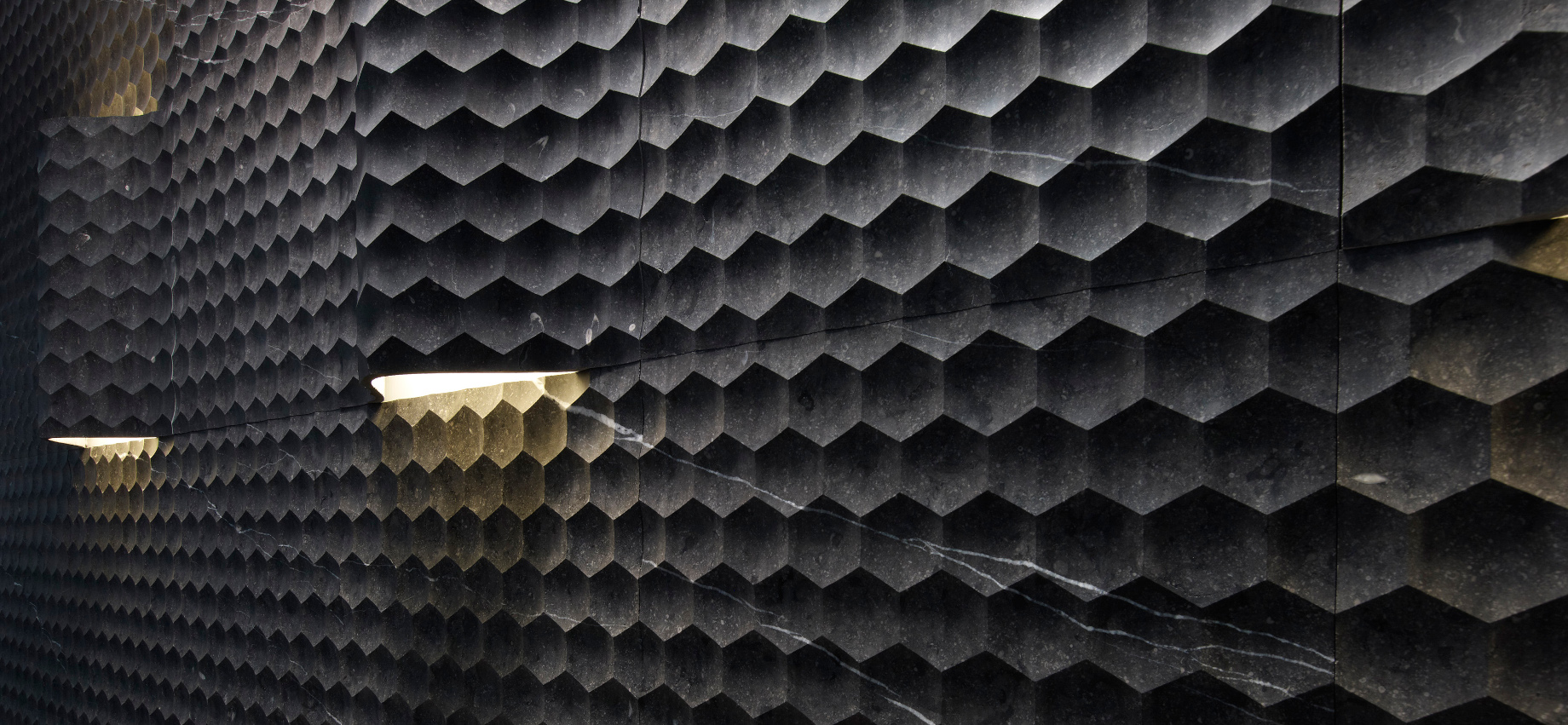 Black Marquina Marble Honeycomb Wall Cladding Black Marquina Marble Honeycomb Wall Cladding