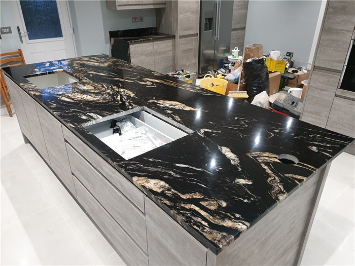 black and gold one hole granite worktops black and gold one hole granite worktops