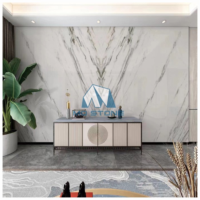 Book match calacatta white marble background Book match calacatta white marble background