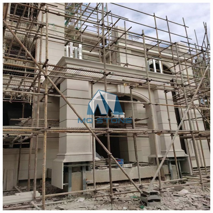 Honed beige limestone wall cladding Honed beige limestone wall cladding