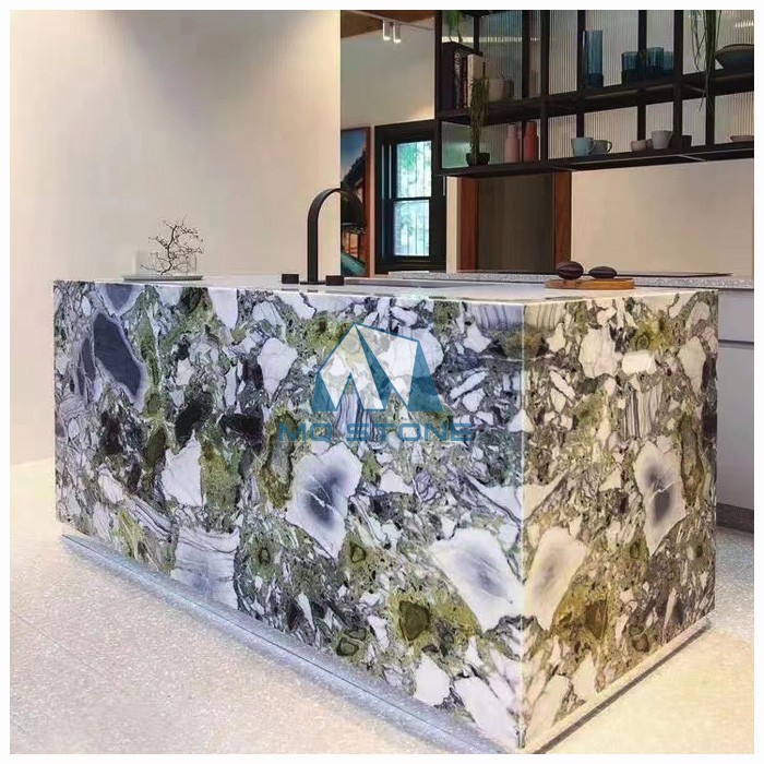 Ice green marble kitchen worktop Ice green marble kitchen worktop