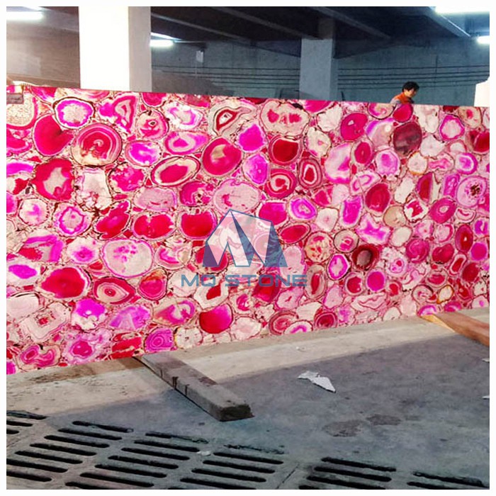 Pink Semi Precious Agate Slabs