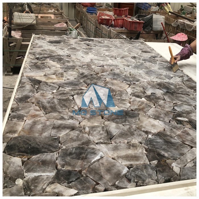 Smoky Quartz Backlit Slab