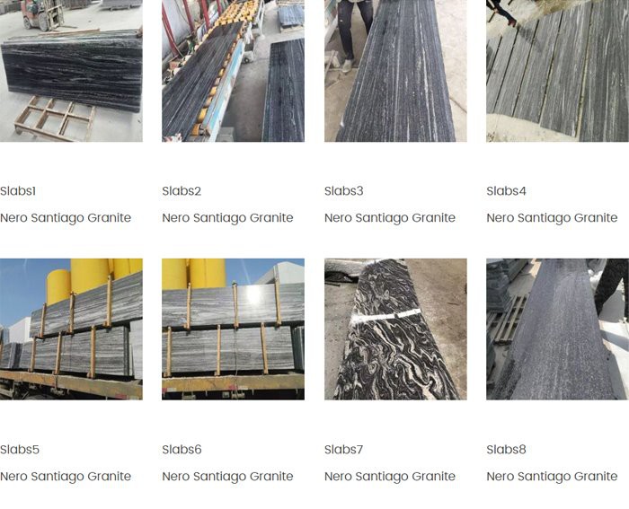 NERO SANTIAGO GRANITE SLABS STYLES