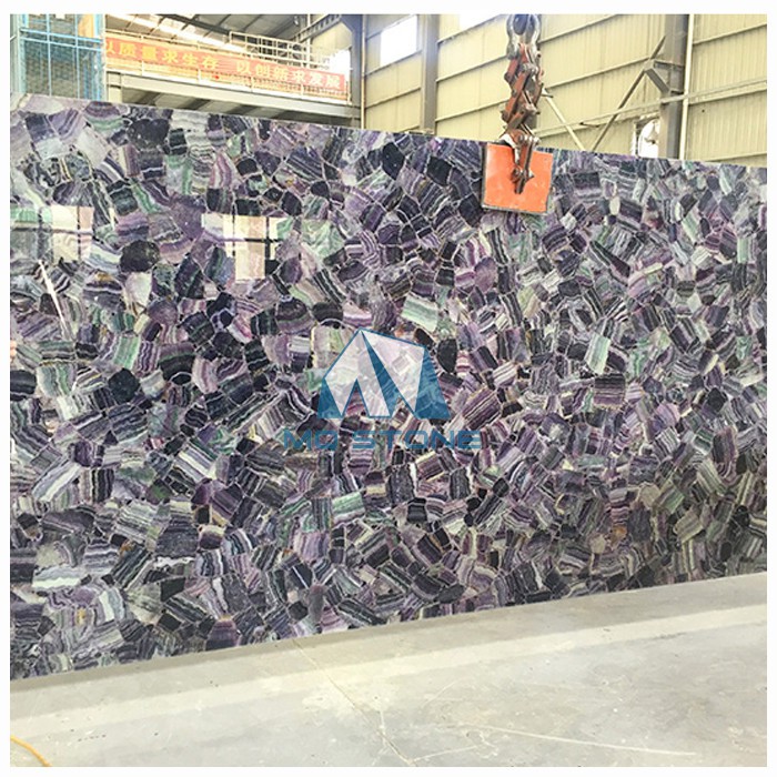 amethyst crystal slab