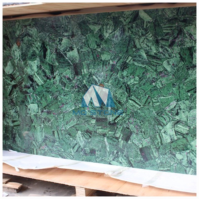 Emerald Gemstone Backlit Slab