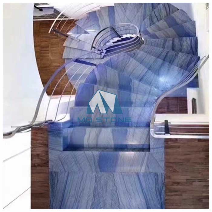 Azul Macaubas quartzite stair Azul Macaubas quartzite stair