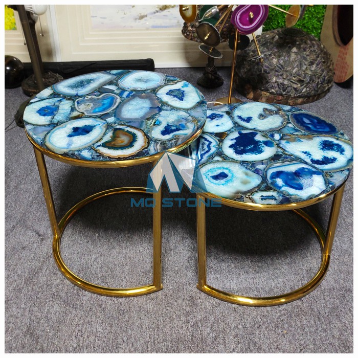 Blue Agate Nesting Tables