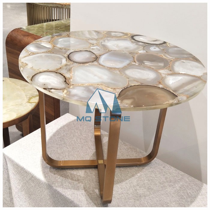 White Agate Coffee Tables