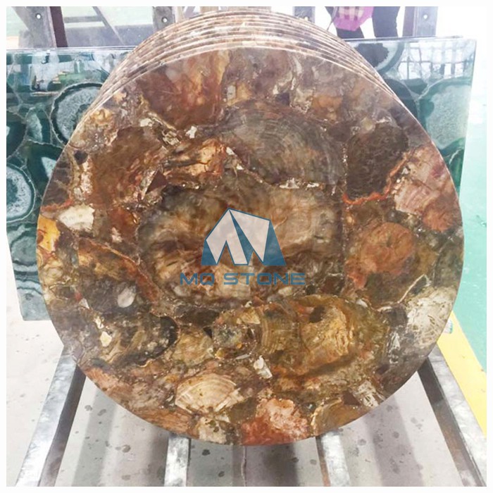 Petrified Wood Brown Gemstone Table