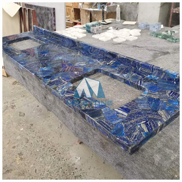 Lapis Lazuli Blue Granite Vanity Countertops